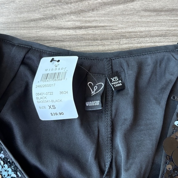 WINDSOR SEQUENCED Dance The Night BLACK MINI SKIRT NEW XS - Picture 6 of 10
